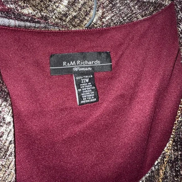 R&M Richards Burgundy and Cream Jacket - Picture 3 of 6